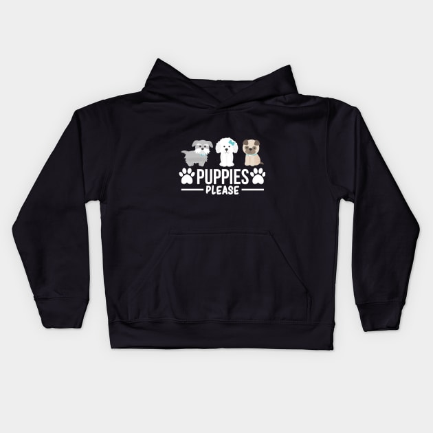 PUPPIES PLEASE Kids Hoodie by Jackies FEC Store